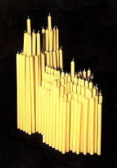1994 - Luzifer Kathedrale - Objekt mit 186 Kerzen